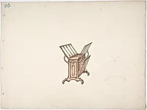 Design for a Bookstand by Anonymous, British, 19th century
