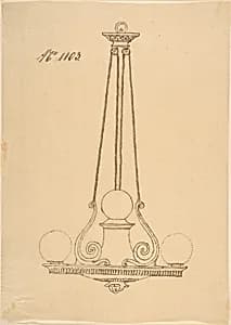 Design for a Chandelier by Anonymous, French, 19th century