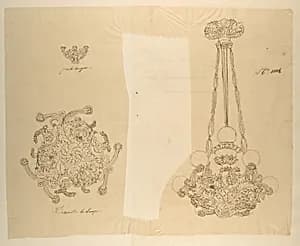 Design for a Chandelier by Anonymous, French, 19th century