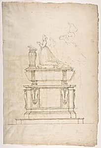Design for a Lady's Tomb by Anonymous, French, 16th century|Jacques Androuet Du Cerceau