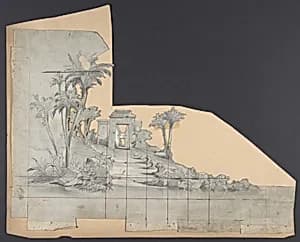 Design for a Stage Set at the Opéra, Paris by Eugène Cicéri