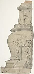 Design for a Stage Set at the Opéra, Paris by Eugène Cicéri