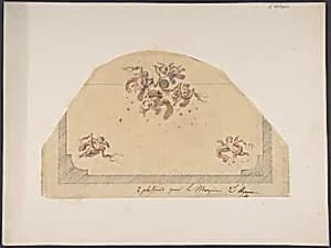 Design for Ceiling with Cherubs by Jules-Edmond-Charles Lachaise|Eugène-Pierre Gourdet