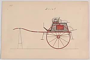 Design for Dog Cart or 2 Wheeler, no. 4169