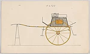 Design for Dog Cart or 2 Wheeler, no. 4173