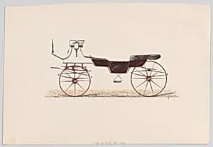 Design for Vis-A-Vis Carriage by Anonymous, French, 19th century