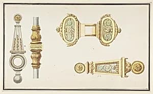 Designs for Door Hardware by Anonymous, French, 18th century