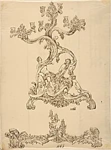 Designs for Two Candelabras by Anonymous, French, 19th century