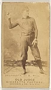 Edward James "Big Ed" Delahanty, 2nd Base, Philadelphia, from the Old Judge series (N172) for Old Judge Cigarettes by Goodwin & Company