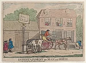 Entertainment for Man and Horse by S. W. Fores|Thomas Rowlandson