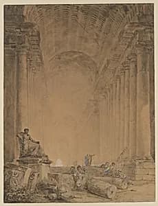 Figures in a Colonnade