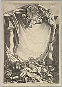 Frame for a Dedication Plate by François Boucher|Claude Augustin Duflos le Jeune