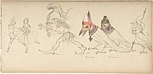 Frieze of Figures and Birds by Rev. Geoffrey Liddell Johnstone