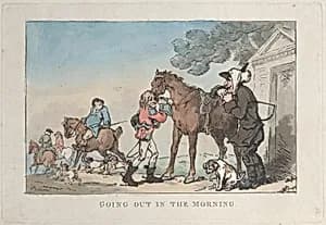 Going Out in the Morning by Thomas Rowlandson