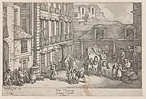 Hôtel d'Hambourgh, Quartière St. Germain à Paris by Thomas Rowlandson