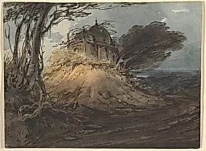Indian Temple by George Chinnery