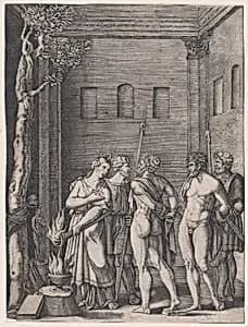Iphigenia by Agostino Veneziano (Agostino dei Musi)|Baccio Bandinelli
