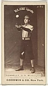 James B. "Jim" Donnelly, 3rd Base, Washington Nationals, from the Old Judge series (N172) for Old Judge Cigarettes by Goodwin & Company