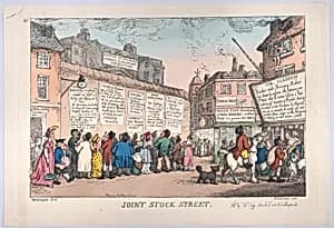 Joint Stock Street by George Murgatroyd Woodward|Thomas Rowlandson|Thomas Tegg