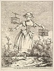 La marchande d'oyseaux (The Bird Merchant) by Buldet|Jacques Gabriel Huquier|François Boucher