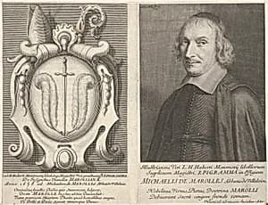 L'Abbé de Marolles (with coat of arms) by Robert Nanteuil