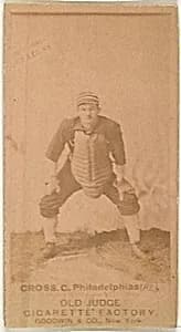 Lafayette "Lave" Napoleon Cross, Catcher, Philadelphia, from the Old Judge series (N172) for Old Judge Cigarettes by Goodwin & Company