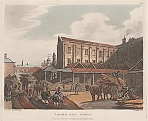 Leaden Hall Market by Thomas Rowlandson|Auguste Charles Pugin|Joseph Constantine Stadler|Rudolph Ackermann, London