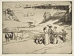Les Demoiselles du village by Félix Bracquemond|Gustave Courbet
