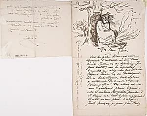 Letter to Theo Hanon, from Rops, signed Fély by Félicien Rops