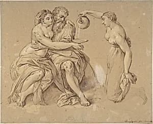 Lot and his Daughters by Anonymous, Italian, 17th century