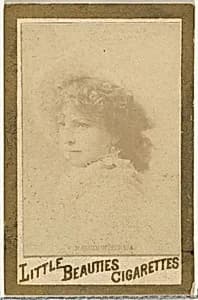 Maggie Mitchell, from the Actresses and Celebrities series (N60, Type 1) promoting Little Beauties Cigarettes for Allen & Ginter brand tobacco products by Allen & Ginter