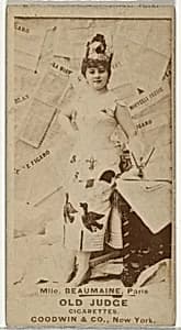 Mlle. Beaumaine, Paris, from the Actors and Actresses series (N171) for Old Judge Cigarettes by Goodwin & Company