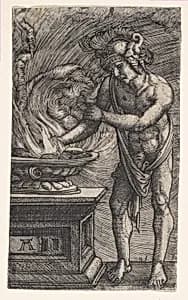 Mucius Scaevola Burning His Hand by Albrecht Altdorfer