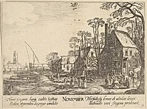 November by Jan van de Velde II|Wenceslaus Hollar