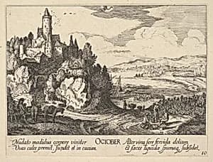 October by Wenceslaus Hollar|Jan van de Velde II