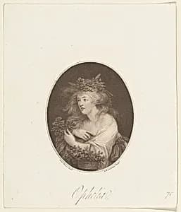 Ophelia (Shakespeare, Hamlet, Act 4) by Francesco Bartolozzi|James Nixon|William Shakespeare