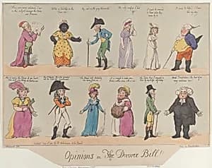 Opinions on The Divorce Bill!! by Thomas Rowlandson|Rudolph Ackermann, London|George Murgatroyd Woodward