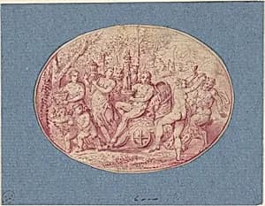 Ornamental design of Bacchanalia by Anonymous, Dutch, 17th century