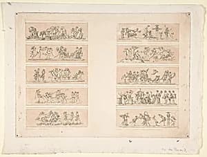 Plate with Ten Bacchanal Scenes