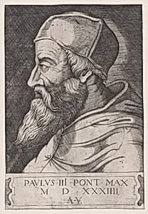 Pope Paul III in a Skullcap by Agostino Veneziano (Agostino dei Musi)