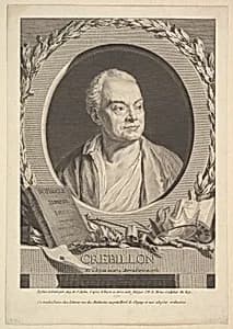 Portrait of Crébillon by Augustin de Saint-Aubin|Jean Le Moine|Augustin de Saint-Aubin