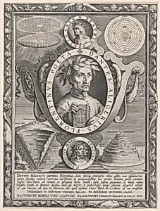 Portrait of Dante Alighieri by Cornelis Galle I|Philips Galle|Jan van der Straet, called Stradanus