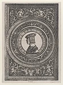 Portrait of Emperor Charles V by Daniel Hopfer|Giovanni Maria Pomedelli