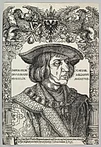 Portrait of Emperor Maximilian I by Hans Weiditz the Younger|Albrecht Dürer