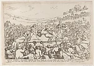 Rural Sports, A Milling Match by Bill Gibbons|Thomas Tegg|Bill Richmond, "The Black Terror"|Thomas Rowlandson|Thomas Cribb|John Gully|Joe Ward|Tom Molineaux