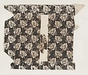 Sheet with overall floral pattern by Anonymous