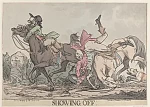 Showing Off by Thomas Rowlandson|S. W. Fores