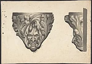 Sketches of Carved Medieval Bosses by John Darkin