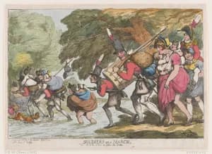 Soldiers on a March by Thomas Rowlandson