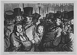 Sortant du Drame by Honoré Daumier